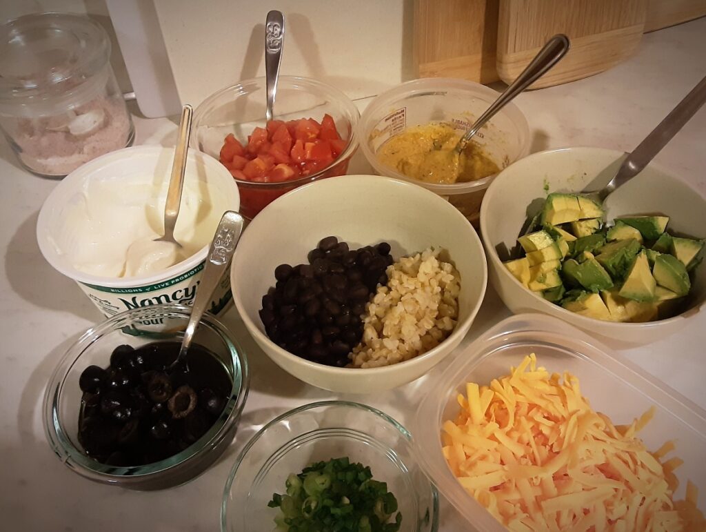 All components of Yumm Bowl recipe